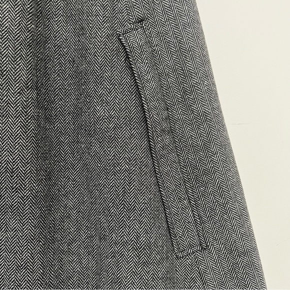 Dark Grey Herringbone Cape Single-breasted button Women's Size L/XL - Picture 5 of 10